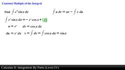 Calculus II: Integration By Parts (Level 4 of 6) Instructional Video