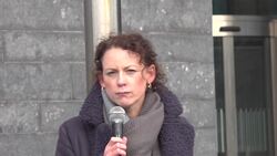 Pro-Palestine demonstration held outside Central Bank in Dublin over sale of Israel bonds News Clip