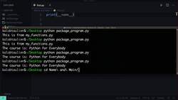 Use functions or APIs from external libraries to develop a computer program : Name and Main Instructional Video
