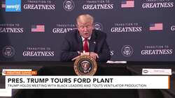 Trump Tours Ford Plant In Michigan, Touts Ventilator Production News Clip