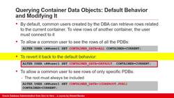 Oracle Database Administration from Zero to Hero - Querying Container Data Objects Instructional Video