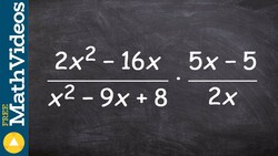 Learn how to multiply two rational expressions and then simplify Instructional Video