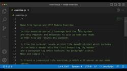 Express Framework Mastery: From Beginner to Advanced with Node.js - Exercise - Node File System HTTP Module Instructional Video