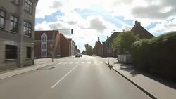 Denmark XXV synched series front driving studio process plate background Stock Footage