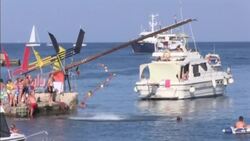 Annual greasy pole run takes place in Malta harbour News Clip