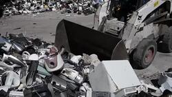 Recycling Plant for Electronic Waste Stock Footage