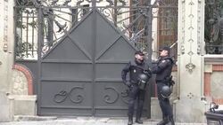 CLEAN : Catalonia: Pro-independence protest in front of Spanish government delegation in Barcelona News Clip