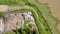 Aerials of power lines News Clip