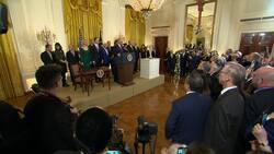 Trump signs Anti-Semitism order at Hanukkah event News Clip