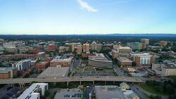 Downtown Greenville South Carolina SC Skyline Stock Footage