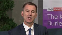 Foreign Secretary Jeremy Hunt is interviewed by Kay Burley on Sky News News Clip