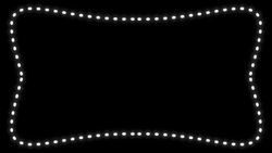 Bright frame with christmas lights, 3d rendering background Stock Footage