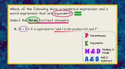 Identify Equivalent Numerical and Word Expressions Instructional Video