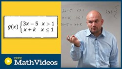 Learn how to find the value k that makes the function continous Instructional Video