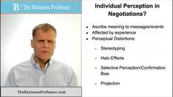 Individual Perceptions in a Negotiation Instructional Video