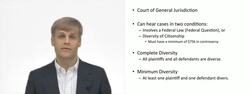 Federal Subject Matter Jurisdiction Instructional Video
