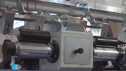 Production of knitwear, Winding machine Stock Footage