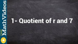 How to write an algebraic expression for a verbal expression - Free Math Help Instructional Video
