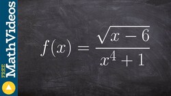 Domain of function with radical in the numerator Instructional Video