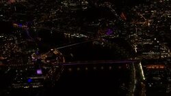 London Embankment purple for Holocaust Memorial Day News Clip