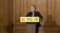 Prof Angela McLean, Deputy Chief Scientific Advisor, speaks at daily coronavirus press briefing in Downing Street News Clip
