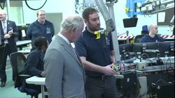 UK: Prince Charles visits the UK Atomic Energy Authority News Clip