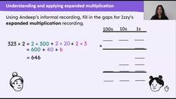Multiply a 3-digit by a 1-digit number with no regroups Instructional Video