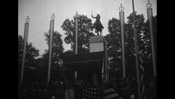General John Pershing statue dedication ceremony in Versailles, France on 10/6/1937 News Clip