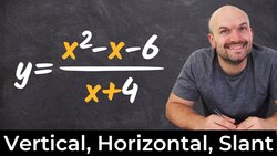 Find The Vertical, Horizonal and Slant Asmptote of Rational Expression Instructional Video
