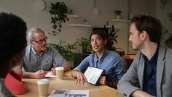 Businesswoman giving a presentation in a business meeting Stock Footage