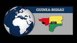 Earth Sphere Map and Guinea-Bissau Country Map with National Flag Stock Footage