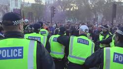 Counter-protesters engage in violent clashes with police in Parliament Square on Armistice Day News Clip