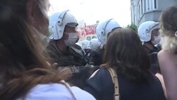 CLEAN : Protest in Istanbul after attack against pro-Kurdish party kills one News Clip