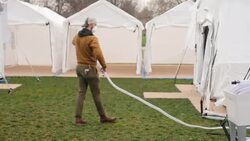 USA: Field Hospital Built in New York's Central Park as New York Governor warns worst is yet to come. News Clip