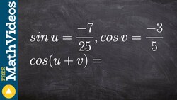 Using addition of two angles with triangles to evaluate for cosine Instructional Video