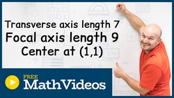 Writing the equation of a hyperbola given the length of transverse and focal axis Instructional Video