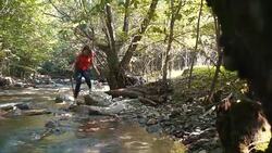 Looking for unexplored areas. Stock Footage