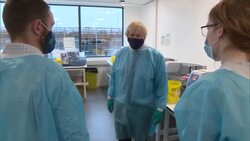 UK Prime Minister Boris Johnson visits Lighthouse Laboratory used to process PCR covid tests News Clip