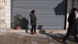 CLEAN : Jerusalemites collect Christmas trees at distribution point News Clip