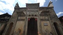 Buildings and lifestyles in Yiqian Old town, Guangchang County Stock Footage