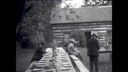 Mining executives gather outdoors in upstate New York Stock Footage