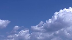 Soft Smooth Heavenly Clouds on Clear Sky in Sunny Day Stock Footage