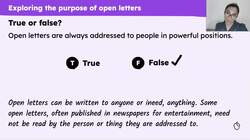 Understanding and planning open letters Instructional Video