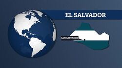 Earth Sphere Map and El Salvador Country Map with National Flag Stock Footage