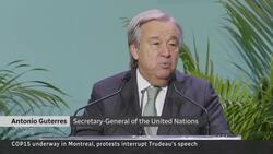 Protests interrupt Trudeau's speech on 1st day of COP15 News Clip