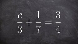 Solve a two step equation with fractions of different denominators Instructional Video