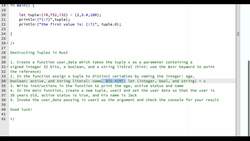 Rust Programming 2023 - A Comprehensive Course for Beginners - Exercise - Destructing Tuples with Rust Instructional Video
