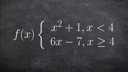 Learn to evaluate a piecewise function Instructional Video