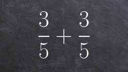 Adding fractions with like denominators with improper answers Instructional Video