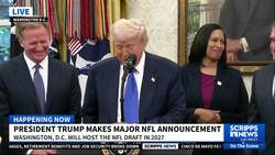 Trump announces DC will host 2027 NFL Draft on National Mall News Clip